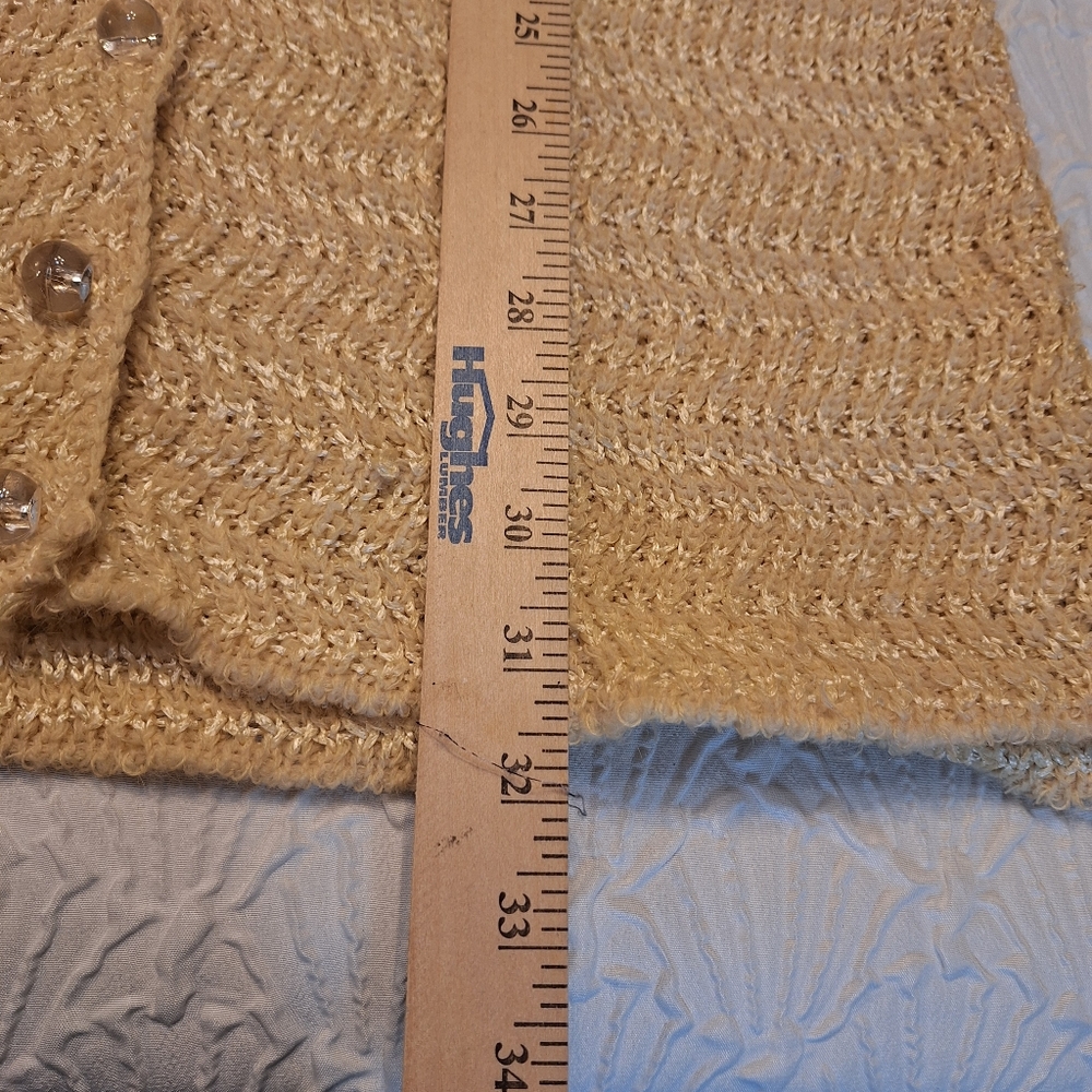 Vintage 60s Fur Wool Blend Cardigan,  Size S READ - Picture 5 of 7